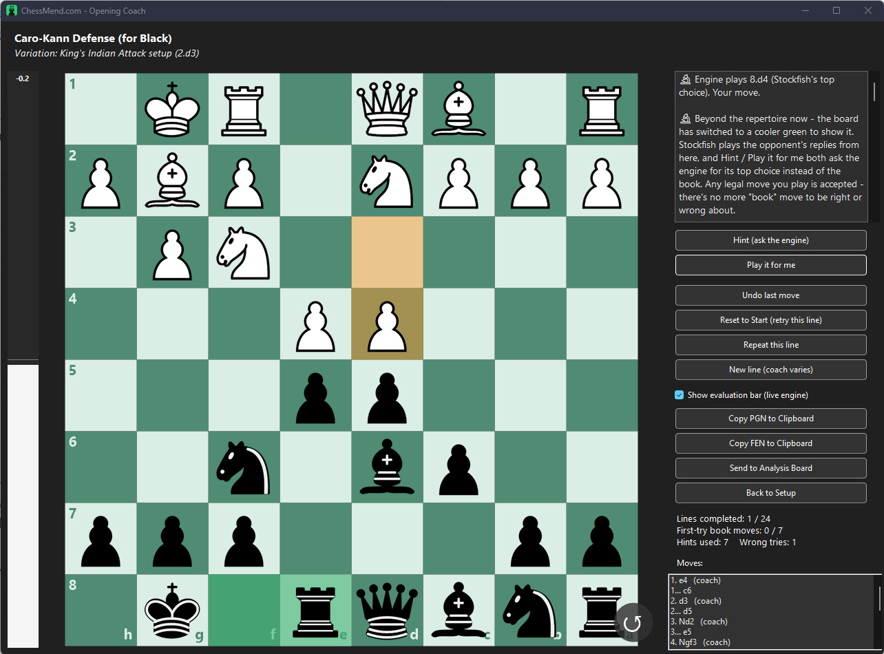 Engine territory, board switched to teal-green